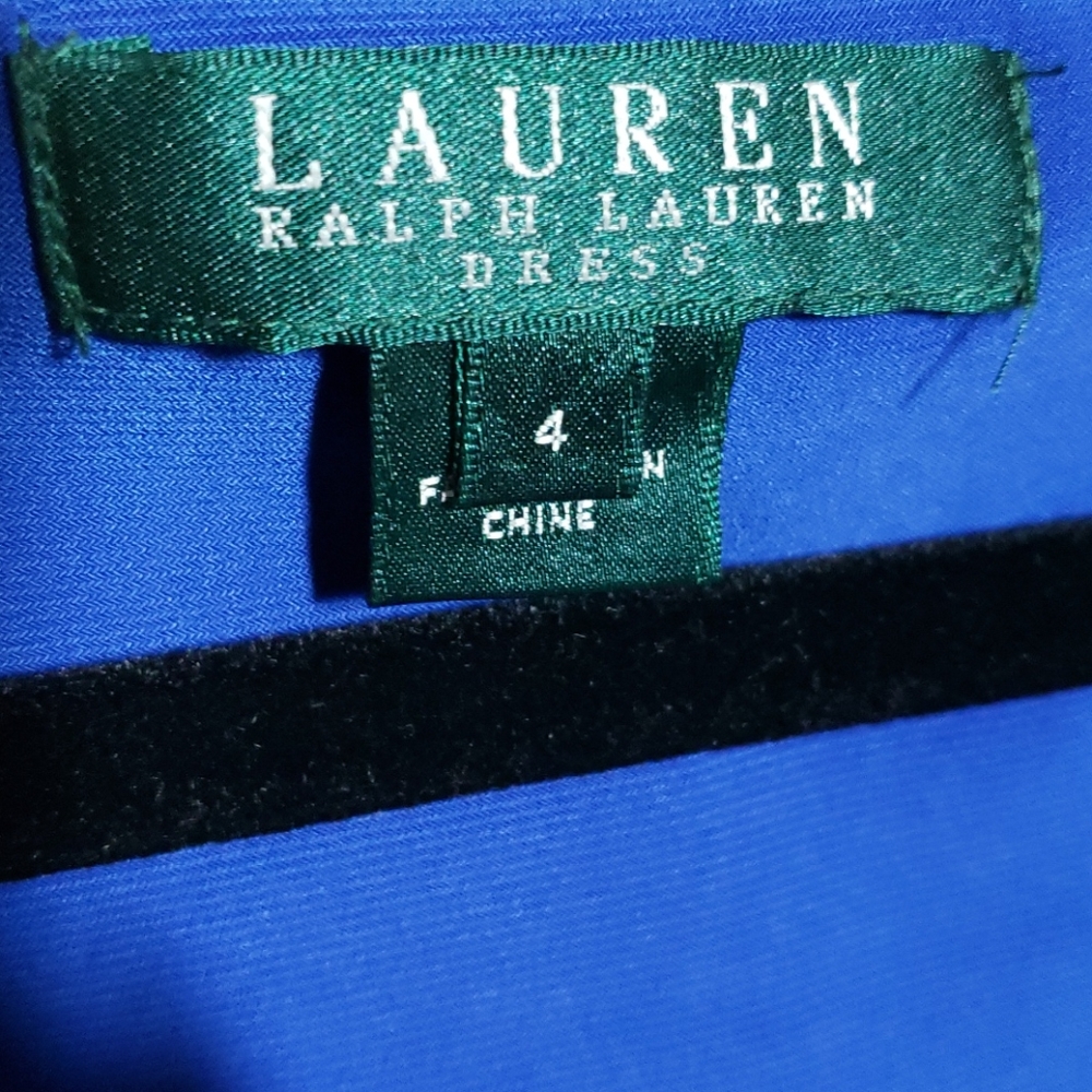 RALPH LAUREN BLUE WRAP DRESS - Picture 3 of 3